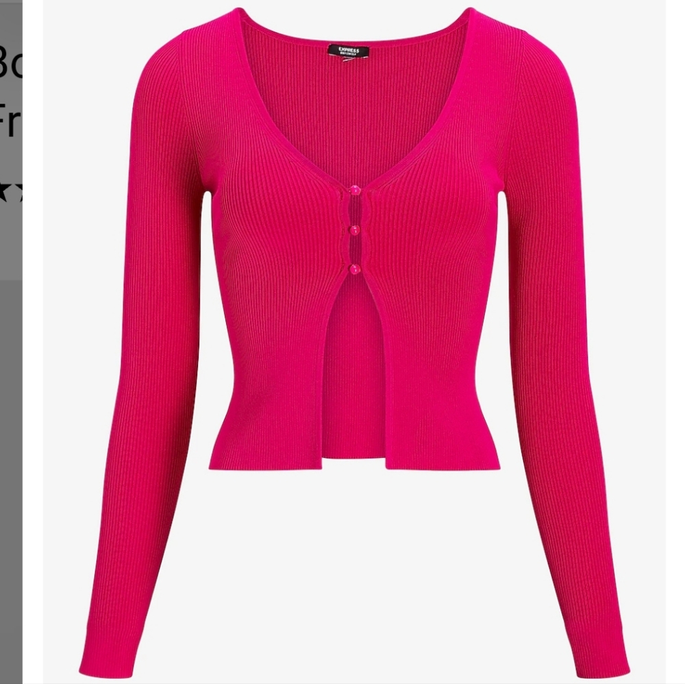 Magenta Express Bodycon Sweater Cardigan